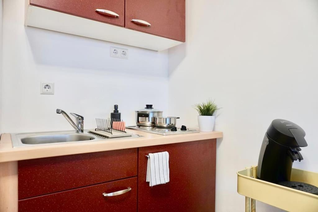 Neu Modernes Apartment In Top Lage, Free Parking Max 1,65M Hoehe Und 1,8M Breite 卡尔斯鲁厄 外观 照片